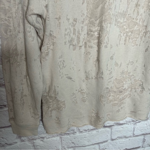 IRO Cenix Woman's Cream Off White Distressed Raw Hem Sweatshirt - Picture 6 of 12